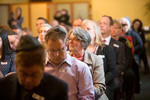 MIKAELA MACKENZIE / WINNIPEG FREE PRESS
Bnai Brith Canada hosts its annual ceremony, Unto Every Person There Is A Name, in remembrance of the Holocaust at the Manitoba Legislative Building in Winnipeg on Thursday, April 12, 2018. 
Mikaela MacKenzie / Winnipeg Free Press 2018.