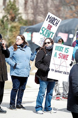 PHIL HOSSACK / WINNIPEG FREE PRESS - About 30 people attended a rally in front of the Legislature Saturday. See Jane Gerster's story. Last year's was in conjunction with the main rally in Washington and hundreds of other cities as pushback against the new Trump administration. - April 14, 2018

