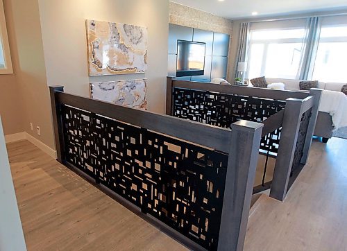 BORIS MINKEVICH / WINNIPEG FREE PRESS
NEW HOMES - 6 Wildflower Way in Sage Creek. C&C cut metal stair case banister walls. TODD LEWYS STORY. April 16, 2018