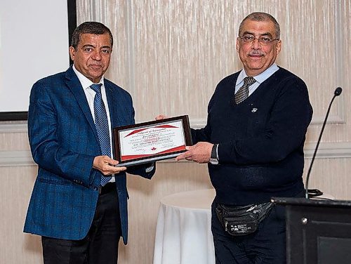 MEKKAWYTIME PHOTOGRAPHY / SUBMITTED PHOTO

L-R: Faisal Zallama (Canadian Arab Association of Manitoba president) honours Ibrahim Eldessouky as the Canadian Arab Association of Manitoba (CAAM) held its gala dinner on April 7, 2018 at the Holiday Inn Winnipeg South. (See Social Page)
