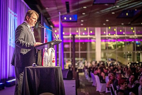 SUBMITTED PHOTO / STEWART BUCKNER

Dr. Kevin Saunders (medical director, Seven Oaks General Hospital Wellness Institute) speaks at the Sons of Italy, Garibaldi Lodge, 32nd Annual Gala Dinner on Saturday, March 10, 2018 at the RBC Convention Centre Winnipeg. (See Social Page)