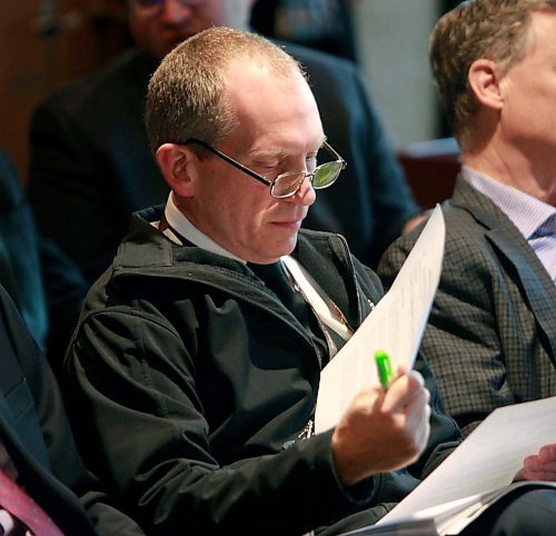 BORIS MINKEVICH / WINNIPEG FREE PRESS
Winnipeg Fire Paramedic Service (WFPS) chief John Lane at City Hall today for EPC meeting. ALDO SANTIN STORY. April 17, 2018