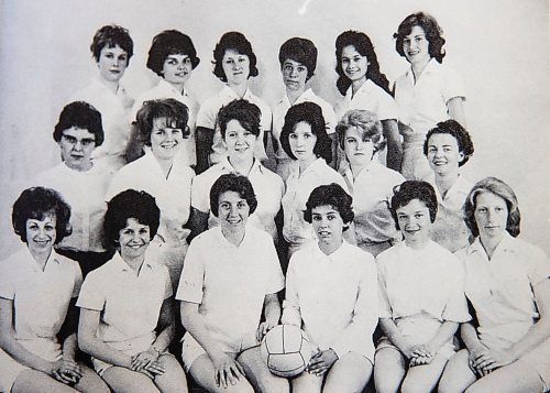 MIKAELA MACKENZIE / WINNIPEG FREE PRESS
Audrey Jones (middle row, far right) in the 1962-63 yearbook in Winnipeg on Tuesday, April 17, 2018. Jones was active in many different facets of student life during her teaching career at the Technical Vocational High School.
Mikaela MacKenzie / Winnipeg Free Press 2018.