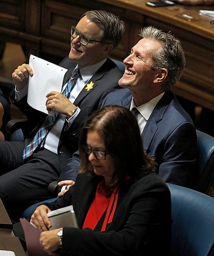 PHIL HOSSACK / WINNIPEG FREE PRESS - Premier Brian Pallister in Question Period Tuesday. See story. - April 17, 2018