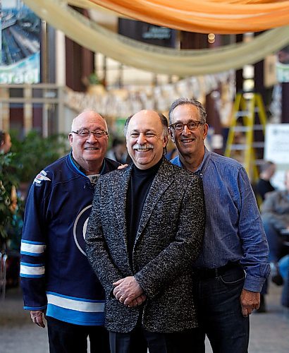 PHIL HOSSACK / WINNIPEG FREE PRESS - Left to Right, Gary Hyman, Allan Finkleman and Jack Lipkin pose at the Rady Centre Tuesday. The trio of dentists are involved in fundraising to build a dental clinic for kids and young adults with special needs in Isreal. Rollason's story. - April 17, 2018