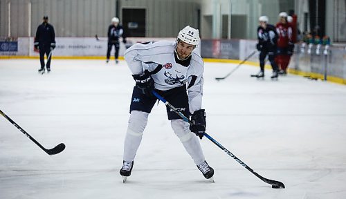 MIKE DEAL / WINNIPEG FREE PRESS
Manitoba Moose Patrice Cormier (28) during practice at the Iceplex Wednesday morning.
180418 - Wednesday, April 18, 2018.