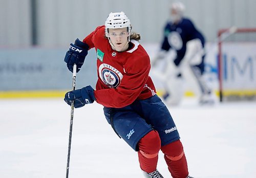 MIKAELA MACKENZIE / WINNIPEG FREE 
Defenseman Sami Niku skates during Jets practice at the MTS Iceplex in Winnipeg on Thursday, April 19, 2018. 
Mikaela MacKenzie / Winnipeg Free Press 2018.