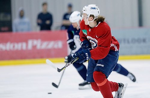 MIKAELA MACKENZIE / WINNIPEG FREE 
Defenseman Sami Niku skates during Jets practice at the MTS Iceplex in Winnipeg on Thursday, April 19, 2018. 
Mikaela MacKenzie / Winnipeg Free Press 2018.