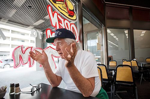 MIKE DEAL / WINNIPEG FREE PRESS
Larry Brown owner of Oscar's Delicatessen on Hargrave Street has extended his hours into the evening after 30 years of closing around 2:30pm.
180420 - Friday, April 20, 2018.
