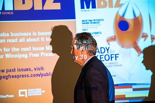 MIKAELA MACKENZIE / WINNIPEG FREE PRESS
Premier Brian Pallister speaks at a Manitoba Chambers of Commerce event at the Delta in Winnipeg on Tuesday, April 24, 2018.
Mikaela MacKenzie / Winnipeg Free Press 2018.