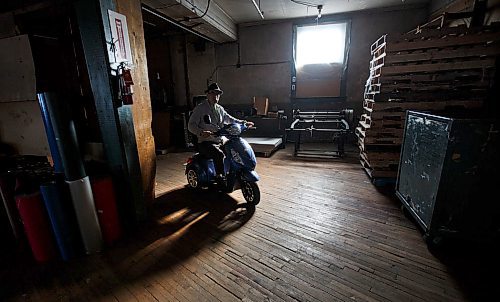 MIKE DEAL / WINNIPEG FREE PRESS
Ron "Shep" Shepertycki, the general manager has had some health problems and uses an electric scooter to get around at Western Paper Box located at 579 McDermot Avenue. Western Box Company has been around almost 100 years and make boxes for everything from paint swatches to dental supplies to board games.
180228 - Wednesday, February 28, 2018.