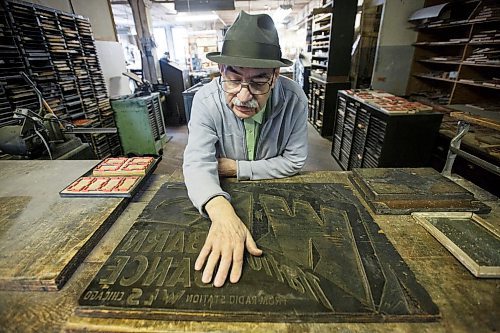 MIKE DEAL / WINNIPEG FREE PRESS
Ron "Shep" Shepertycki, the general manager looks at some of the old printing dies that have been made of the last 100 years at Western Paper Box located at 579 McDermot Avenue. Western Box Company has been around almost 100 years and make boxes for everything from paint swatches to dental supplies to board games.
180228 - Wednesday, February 28, 2018.