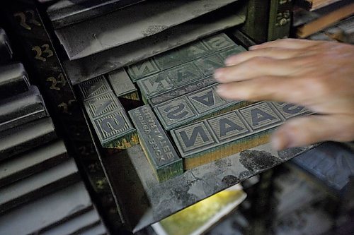 MIKE DEAL / WINNIPEG FREE PRESS
Ron "Shep" Shepertycki, the general manager looks at some of the old printing dies that have been made of the last 100 years at Western Paper Box located at 579 McDermot Avenue. Western Box Company has been around almost 100 years and make boxes for everything from paint swatches to dental supplies to board games.
180228 - Wednesday, February 28, 2018.