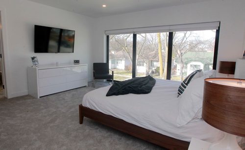 BORIS MINKEVICH / WINNIPEG FREE PRESS
NEW HOMES - 390 Beaverbrook Street in River Heights. Dwell Design Homes. Infill home. Master bedroom. TODD LEWYS STORY  April 30, 2018