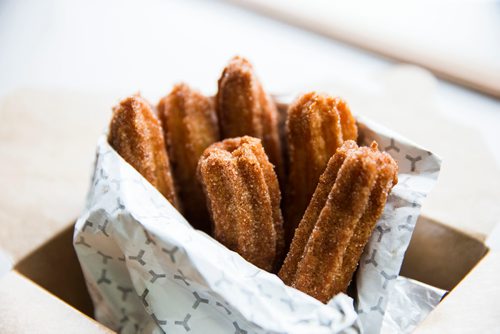 MIKAELA MACKENZIE / WINNIPEG FREE PRESS
Churros at the Sargent Taco Shop in Winnipeg on Tuesday, May 1, 2018. The shop makes authentic Mexican takeout food.
Mikaela MacKenzie / Winnipeg Free Press 2018.