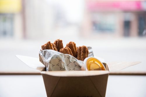 MIKAELA MACKENZIE / WINNIPEG FREE PRESS
Churros at the Sargent Taco Shop in Winnipeg on Tuesday, May 1, 2018. The shop makes authentic Mexican takeout food.
Mikaela MacKenzie / Winnipeg Free Press 2018.