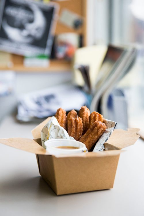 MIKAELA MACKENZIE / WINNIPEG FREE PRESS
Churros at the Sargent Taco Shop in Winnipeg on Tuesday, May 1, 2018. The shop makes authentic Mexican takeout food.
Mikaela MacKenzie / Winnipeg Free Press 2018.