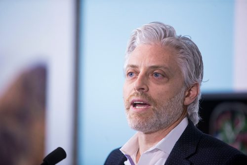 MIKAELA MACKENZIE / WINNIPEG FREE 
Scott Craig, chair of the board of governors of the Manitoba Museum announces new funding for the Manitoba Museum at the museum in Winnipeg on Thursday, May 3, 2018. 
Mikaela MacKenzie / Winnipeg Free Press 2018.