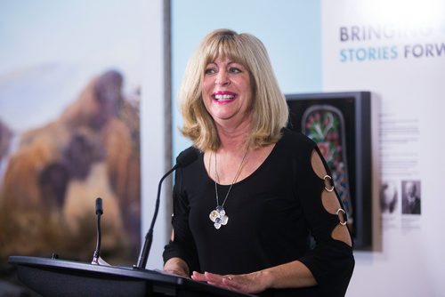 MIKAELA MACKENZIE / WINNIPEG FREE 
Sport, Culture and Heritage Minister Cathy Cox announces new funding for the Manitoba Museum at the museum in Winnipeg on Thursday, May 3, 2018. 
Mikaela MacKenzie / Winnipeg Free Press 2018.