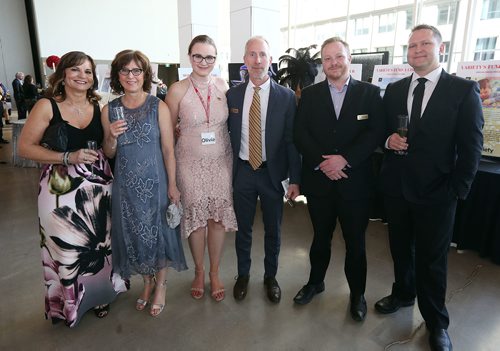 JASON HALSTEAD / WINNIPEG FREE PRESS

L-R: Chris Maslowsky (Variety supporter), Wendy MacKenzie, Olivia Brown (volunteer), Peter MacKenzie (Variety board member), Dustin Ready (Variety board member) and Evan Deley at Variety's 2018 Gold Heart Gala at the RBC Convention Centre Winnipeg on April 14, 2018. (See Social Page)