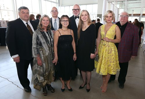 JASON HALSTEAD / WINNIPEG FREE PRESS

L-R: Piston Ring attendees Dave Wilson, Leslie King, Scott Bailey, Betty Wilson, Dwaine King, Teresa Bailey, Margarita Yates and John Tennant at Variety's 2018 Gold Heart Gala at the RBC Convention Centre Winnipeg on April 14, 2018. (See Social Page)