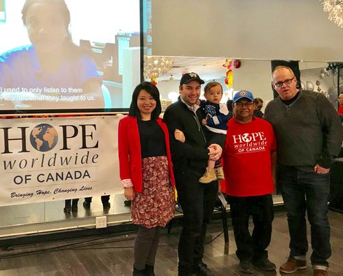 SUBMITTED PHOTO

L-R: Jennifer Chen, David Jacks, Mike Pajemolin (event organizer) and Lee McLeod (Canadian Union of Public Employees) get together as the Winnipeg Chapter of HOPE Worldwide Canada hosted a fundraising event on April 14, 2018 at Canton Buffet. (See Social Page)