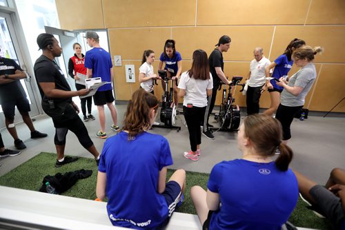 TREVOR HAGAN / WINNIPEG FREE PRESS
100 athletes from qualifying events in Saskatoon, Brandon and Winnipeg participated in the RBC Training Ground at the University of Winnipeg, Saturday, May 5, 2018.