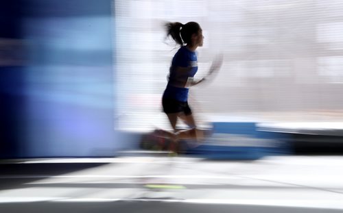 TREVOR HAGAN / WINNIPEG FREE PRESS
Emilia Banmann, one of 100 athletes from qualifying events in Saskatoon, Brandon and Winnipeg participated in the RBC Training Ground at the University of Winnipeg, Saturday, May 5, 2018.