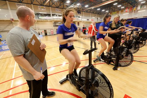 TREVOR HAGAN / WINNIPEG FREE PRESS
Emma Siprick, one of 100 athletes from qualifying events in Saskatoon, Brandon and Winnipeg participated in the RBC Training Ground at the University of Winnipeg, Saturday, May 5, 2018.