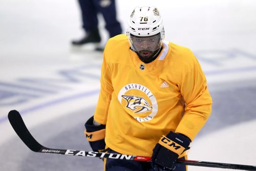 BORIS MINKEVICH / WINNIPEG FREE PRESS
Nashville Predators #76 P. K. Subban in team skate today. MIKE MCINTYRE May 7, 2018