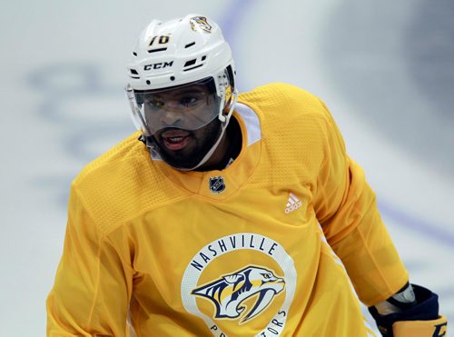 BORIS MINKEVICH / WINNIPEG FREE PRESS
Nashville Predators #76 P. K. Subban in team skate today. MIKE MCINTYRE May 7, 2018