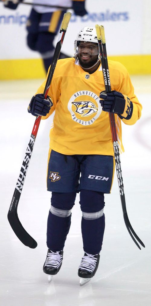 BORIS MINKEVICH / WINNIPEG FREE PRESS
Nashville Predators #76 P. K. Subban in team skate today. MIKE MCINTYRE May 7, 2018