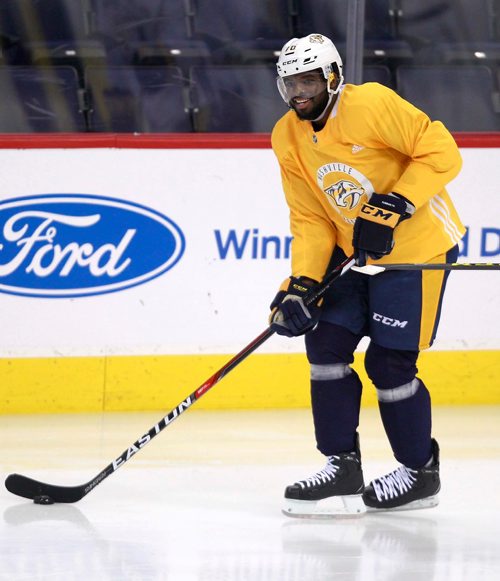 BORIS MINKEVICH / WINNIPEG FREE PRESS
Nashville Predators #76 P. K. Subban in team skate today. MIKE MCINTYRE May 7, 2018