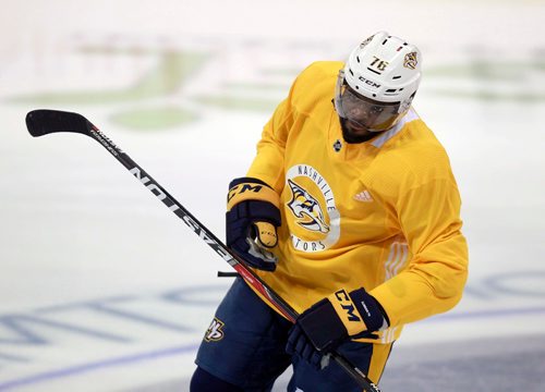 BORIS MINKEVICH / WINNIPEG FREE PRESS
Nashville Predators #76 P. K. Subban in team skate today. MIKE MCINTYRE May 7, 2018