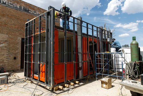 MIKE DEAL / WINNIPEG FREE PRESS
The manufacturing of the pop-up toilet at Keiths custom Sheet Metal shop. 
180507 - Monday, May 07, 2018.