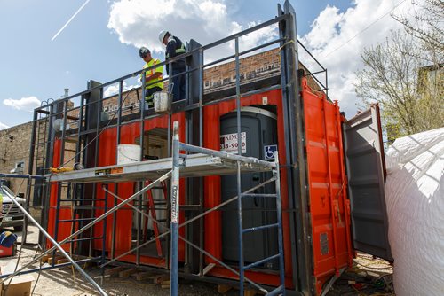 MIKE DEAL / WINNIPEG FREE PRESS
The manufacturing of the pop-up toilet at Keiths custom Sheet Metal shop. 
180507 - Monday, May 07, 2018.