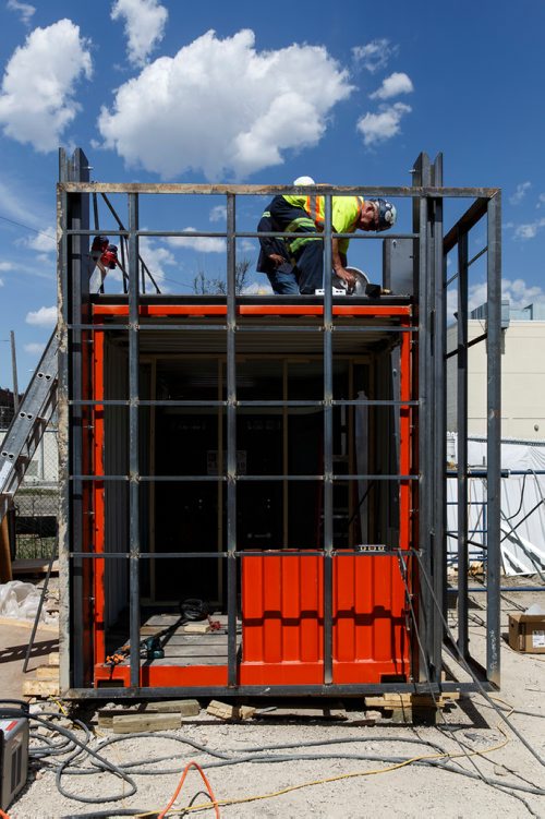 MIKE DEAL / WINNIPEG FREE PRESS
The manufacturing of the pop-up toilet at Keiths custom Sheet Metal shop. 
180507 - Monday, May 07, 2018.