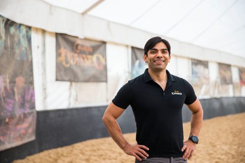 MIKAELA MACKENZIE / WINNIPEG FREE PRESS
Cavalia's resident artistic director, Samuel Alvarez, poses for a portrait in the training ring in Winnipeg on Tuesday, May 8, 2018. 
Mikaela MacKenzie / Winnipeg Free Press 2018.