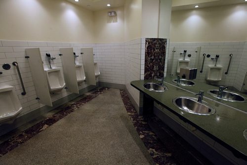 PHIL HOSSACK / WINNIPEG FREE PRESS -  Union Station, (men's room) see story re: Public toilets.  - MAY 8, 2018.