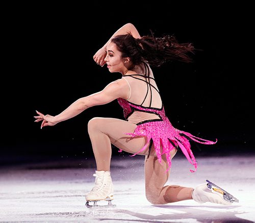 PHIL HOSSACK / WINNIPEG FREE PRESS - Gabrielle Daleman, a World Bronze Medalist in the opening act of Stars on Ice Wednesday evening. MAY 9, 2018.