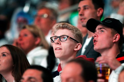 PHIL HOSSACK / WINNIPEG FREE PRESS - Winnipeg Jets Fans filled Bell/MTS Place with intesity against the Nashville Predators Thursday evening. - MAY 10, 2018.