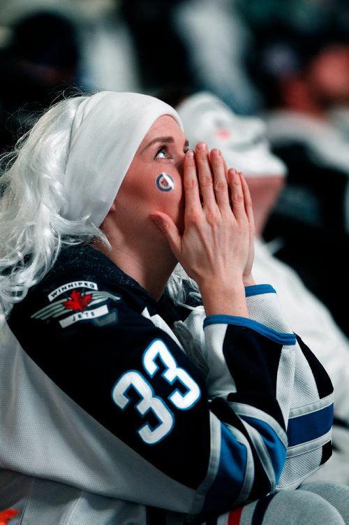 PHIL HOSSACK / WINNIPEG FREE PRESS - Winnipeg Jets Fans filled Bell/MTS Place with intesity against the Nashville Predators Thursday evening. - MAY 10, 2018.