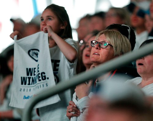 PHIL HOSSACK / WINNIPEG FREE PRESS - Winnipeg Jets Fans filled Bell/MTS Place with intesity against the Nashville Predators Thursday evening. - MAY 10, 2018.