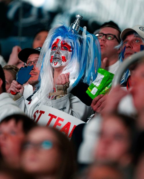 PHIL HOSSACK / WINNIPEG FREE PRESS - Winnipeg Jets Fans filled Bell/MTS Place with intesity against the Nashville Predators Thursday evening. - MAY 10, 2018.