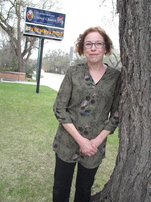 Canstar Community News May 16, 2018 - Pam Lucenkiw, an OURS-Winnipeg co-chair, is pictured at St. Mary's Road United cHurch, where the organization will hold its Green Space Forum on May 17. (SIMON FULLER/CANSTAR NEWS/THE LANCE)