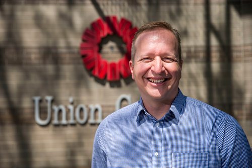 MIKAELA MACKENZIE / WINNIPEG FREE PRESS
Kevin Rebeck, president of the Manitoba Federation of Labour, poses for a portrait at Union Centre in Winnipeg on Monday, May 14, 2018.
Mikaela MacKenzie / Winnipeg Free Press 2018.