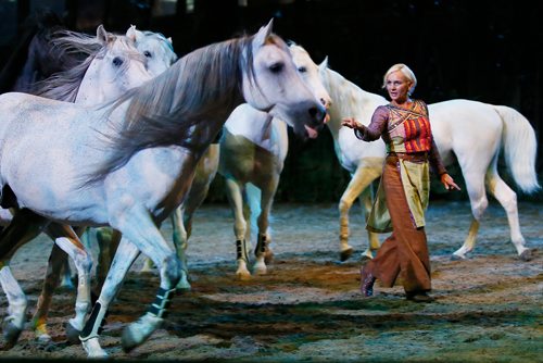 JOHN WOODS / WINNIPEG FREE PRESS
Performers entertain at the Cavalia Odysseo Tuesday, May 15, 2018.