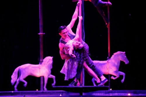 JOHN WOODS / WINNIPEG FREE PRESS
Performers entertain at the Cavalia Odysseo Tuesday, May 15, 2018.