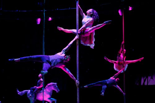 JOHN WOODS / WINNIPEG FREE PRESS
Performers entertain at the Cavalia Odysseo Tuesday, May 15, 2018.