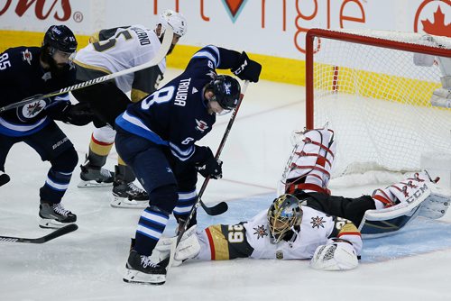 JOHN WOODS/ WINNIPEG FREE PRESS
during third period of game five action in the NHL Western Conference Final in Winnipeg on Sunday, May 20, 2018.